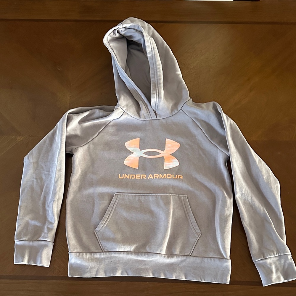 Under Armour Light Gray Hoodie with Logo